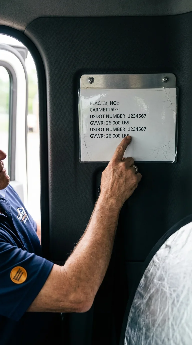 USDOT licensing placard verification in Scott City